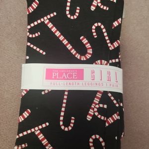 Candy Cane Leggings 10-12